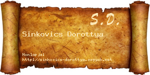 Sinkovics Dorottya névjegykártya